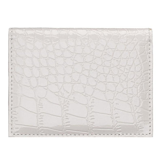 Pu Crocodile Pattern Card Holder Fits Cdc Documents - White