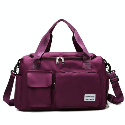 Compact Waterproof Gym Bag For Travel - Size S - Gray Pink