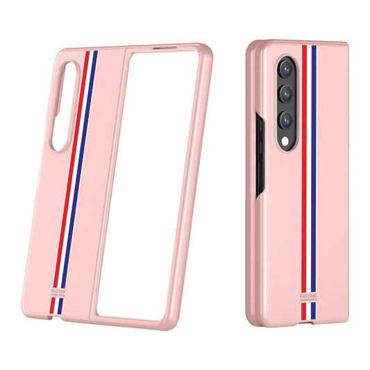 Frosted Skin Case for Samsung Galaxy z Fold 4 - Slim & Stylish - Pink Color Bar