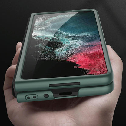 For Samsung Galaxy Z Fold4 5G Electroplating Lens Frame Case - Ultra Thin - Black