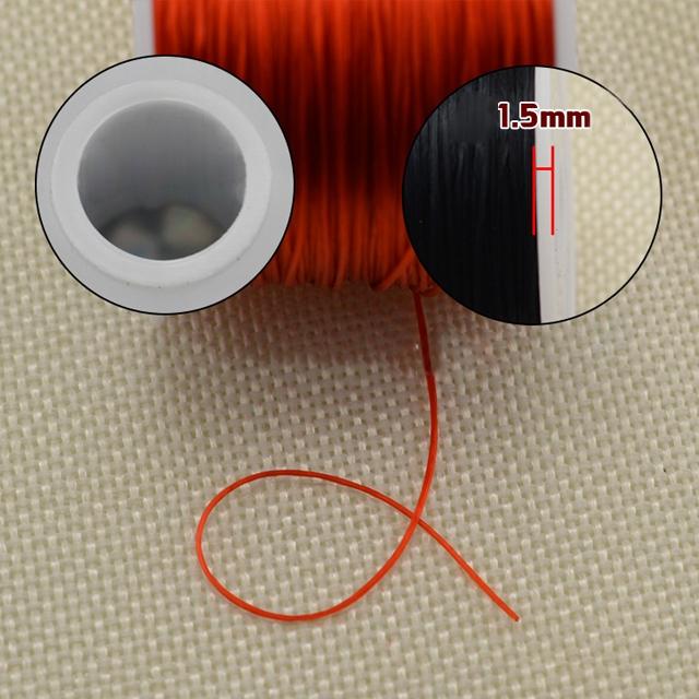 2 Pack 50M 0.5Mm Elastic Cord For Jewelry Making - Red