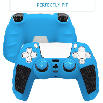 Silicone Gamepad Cover for Sony Ps5 - no Rocker Caps - Blue Black