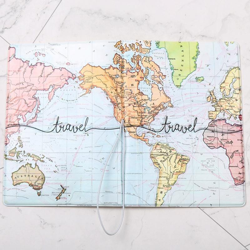 Passport Cover For Travel Abroad 3D Map Design - Tr1