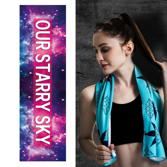 Quick Drying Cooling Towel For Outdoor Sports 100 X 30Cm - Starry Sky