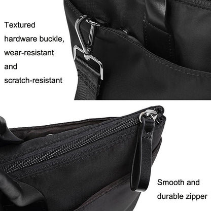 Versatile Business Briefcase Large Capacity Messenger Bag - Black+Black Pu Power Bag