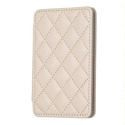 Rhombus Pattern Card Bag Back Sticker For Mobile Phones - Beige