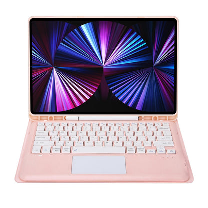 Detachable Bluetooth Keyboard Leather Case For Ipad Pro 12.9 2021 / 2020 / 2018 With Touch Pad - Mint Green