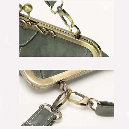Retro Shoulder Bag For Women Messenger Style - Light Grey