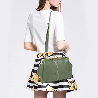 Retro Shoulder Bag For Women Messenger Style - Light Grey