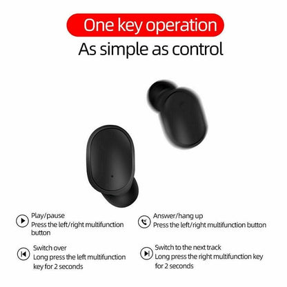 Wireless Bluetooth Earphones with E6s Led Display - Tws - Green