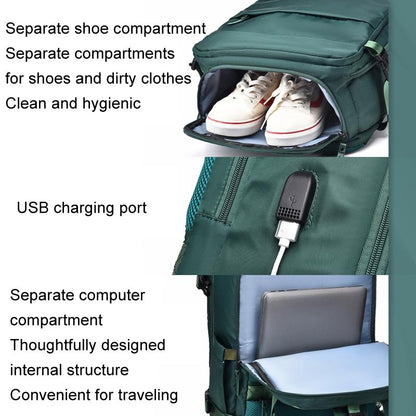 Spacious Business Travel Backpack Fits Laptop - Pink