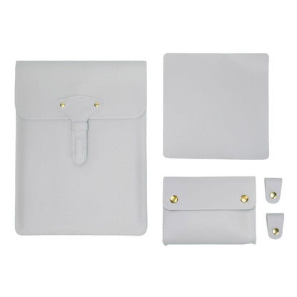 3-in-1 Waterproof Leather Laptop Liner Bag - 13 Inches - Baby Blue