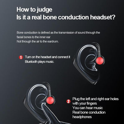 Wireless Bone Conduction Bluetooth Headset - Hanging Ear Design - Green