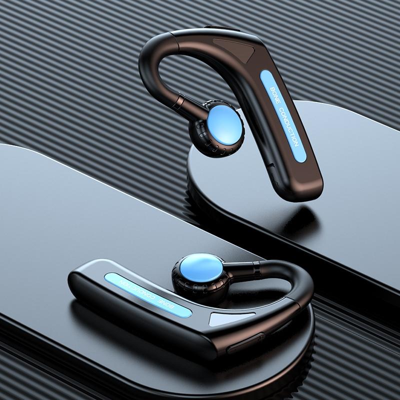 Wireless Bone Conduction Bluetooth Headset - Hanging Ear Design - Green