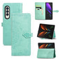 Embossed Mandala Leather Phone Case for Samsung Galaxy z Fold 4 - Green
