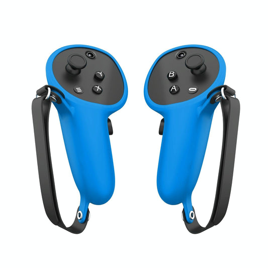 Pair Of Silicone Vr Handle Cases For Meta Quest Pro - Blue