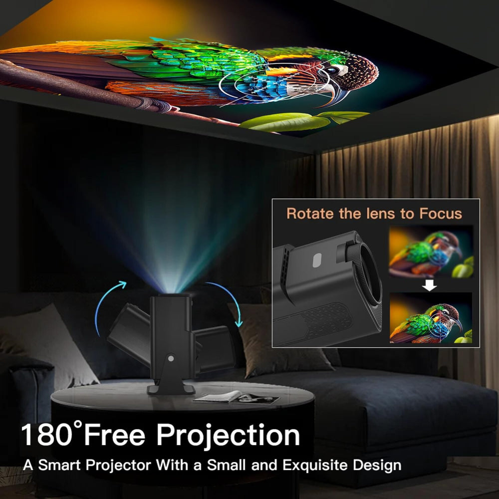 Portable 4K Android 12.0 Mini Wifi Projector For Home Use