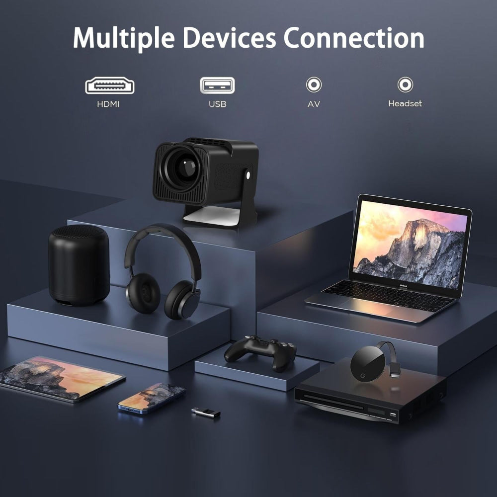 Portable 4K Android 12.0 Mini Wifi Projector For Home Use