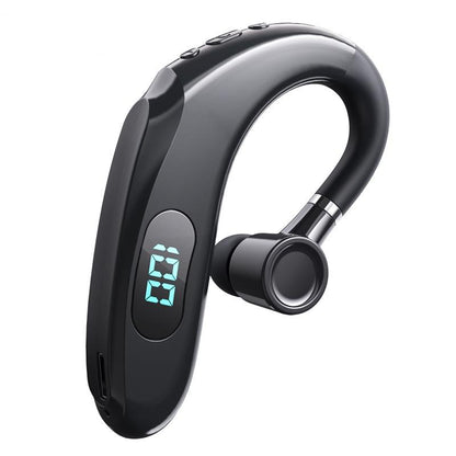 Wireless Bluetooth Earhook Earphones with Digital Display - Business Sports - Pink