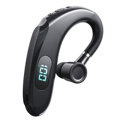 Wireless Bluetooth Earhook Earphones with Digital Display - Business Sports - Pink