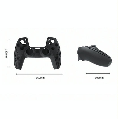 Thickened Non-slip Silicone Case for Ps5 Gamepad - Protective Cover - Black