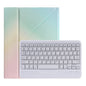 Bluetooth Keyboard Leather Case For Ipad 9.7 With Triangle Holder & Pen Slot - Gradient Purple