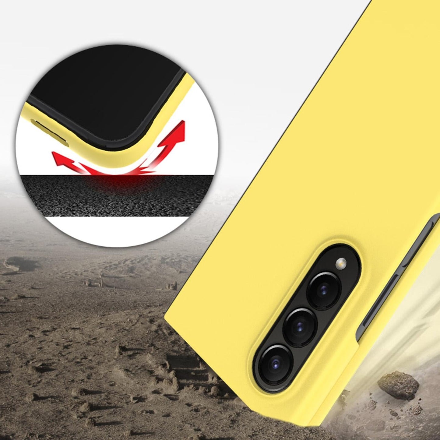 Imak Js 2 Series Vibrant Case for Samsung Galaxy z Fold 4 5g - Yellow