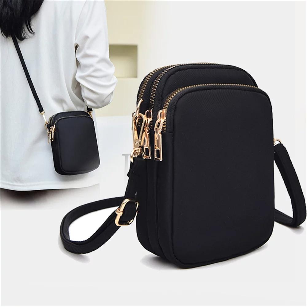 Women Mini Crossbody Phone Bag With Headphone Hole - Black Balloon