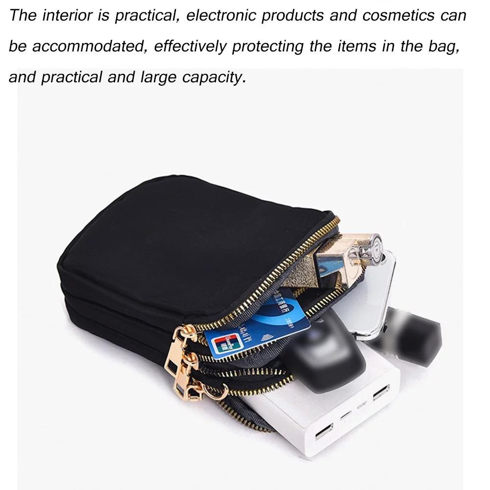 Women Mini Crossbody Phone Bag With Headphone Hole - Black Balloon