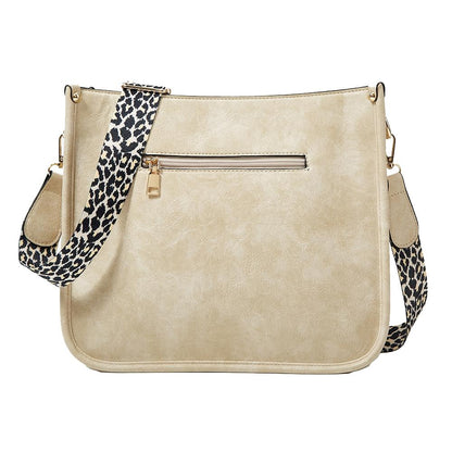 Leopard Print Waterproof Crossbody Tote Bag - Green