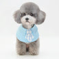 Pet Shawl Scarf Saliva Towel Dog Clothes Accessories - Size S - Blue