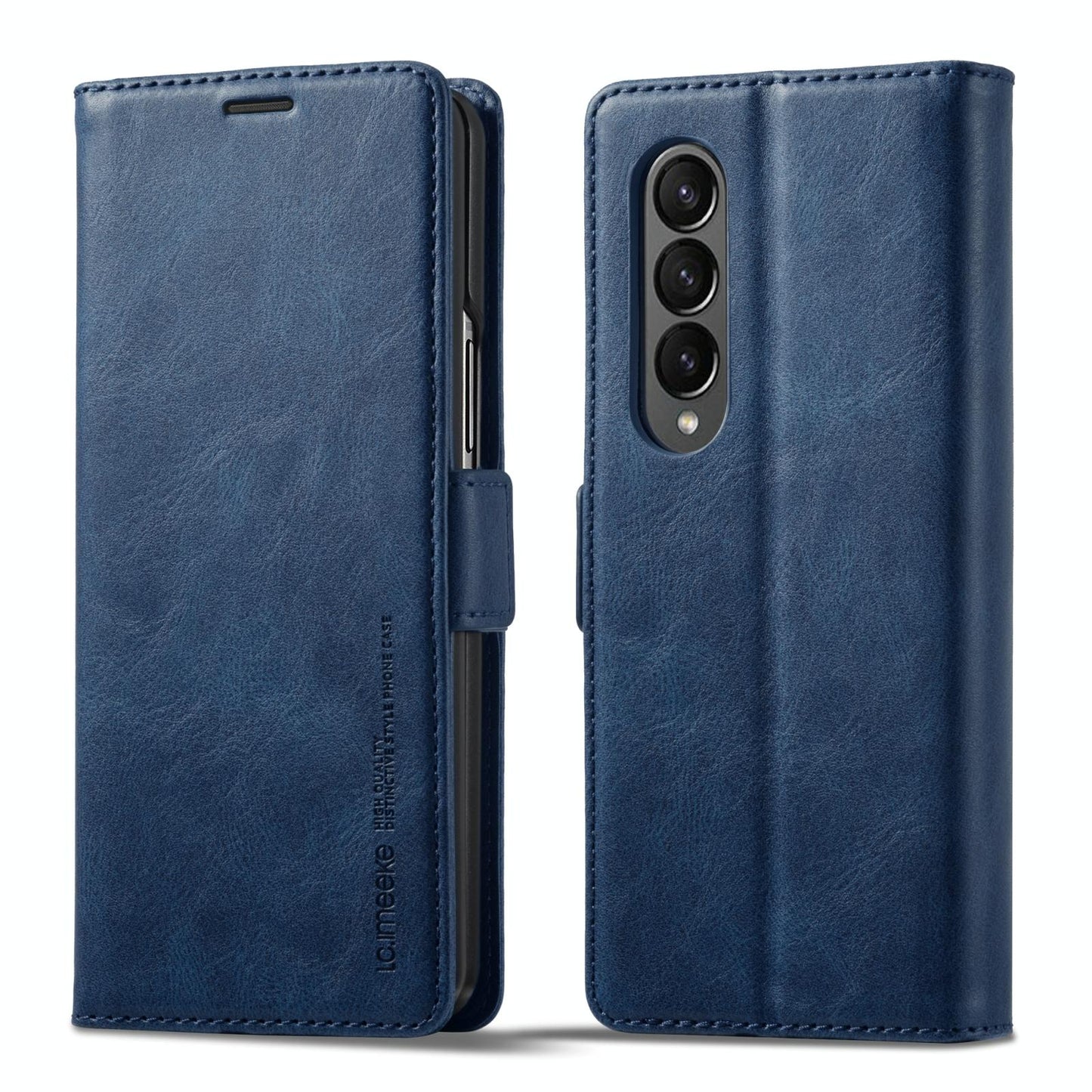 Rfid Leather Phone Case for Samsung Galaxy z Fold 4 / 5g - Secure & Stylish - Black