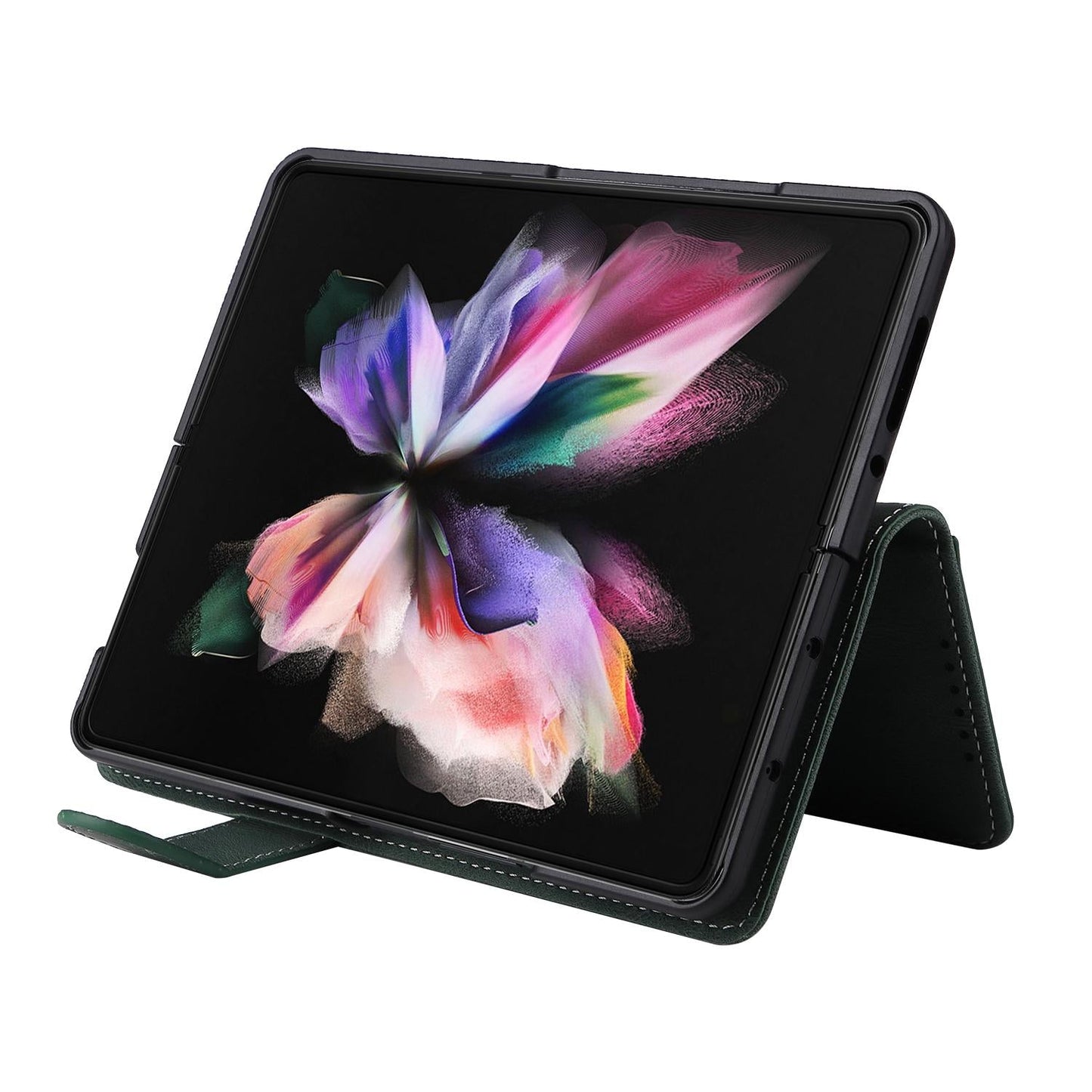 Foldable Leather Case for Samsung Galaxy z Fold 4 / 5g - Detachable - Black