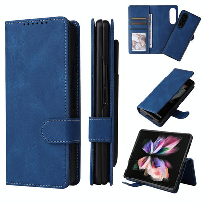 Foldable Leather Case for Samsung Galaxy z Fold 4 / 5g - Detachable - Black