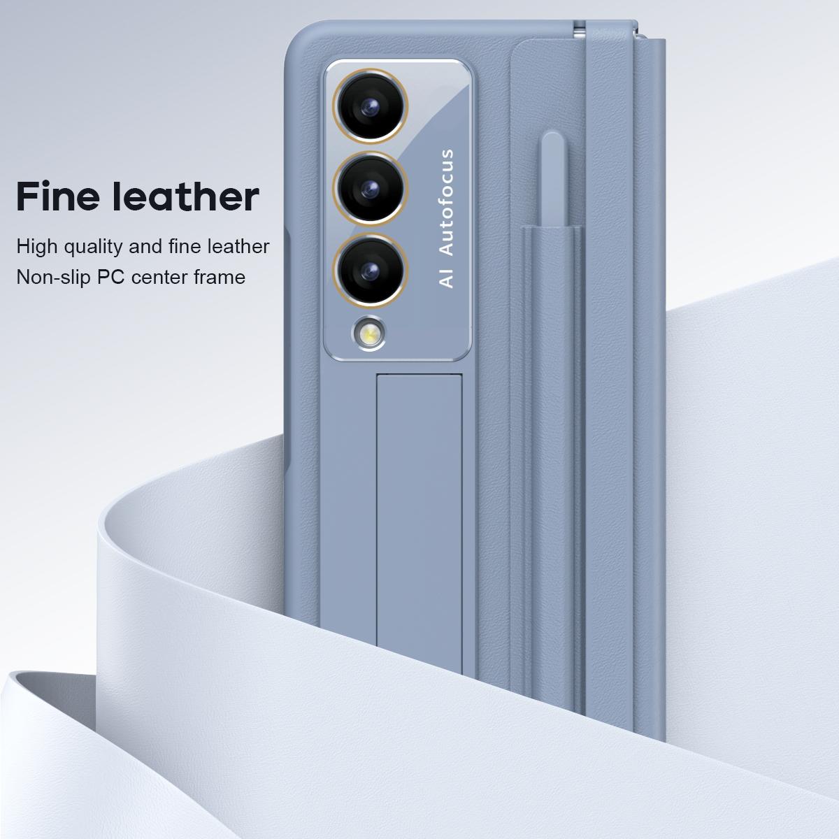 For Samsung Galaxy Z Fold4 5G Full Coverage Pc Case With Pen - Blue