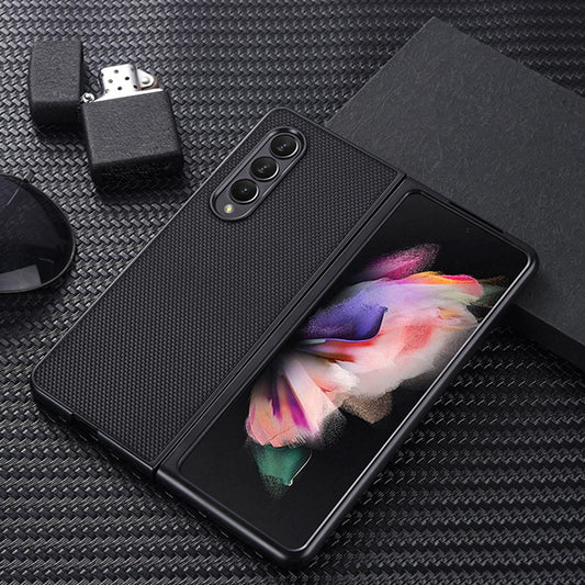 For Samsung Galaxy Z Fold4 5G Shockproof Nylon Phone Case - Black