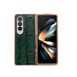 For Samsung Galaxy Z Fold4 5G Leather Mahjong Phone Case - Electroplated - Green