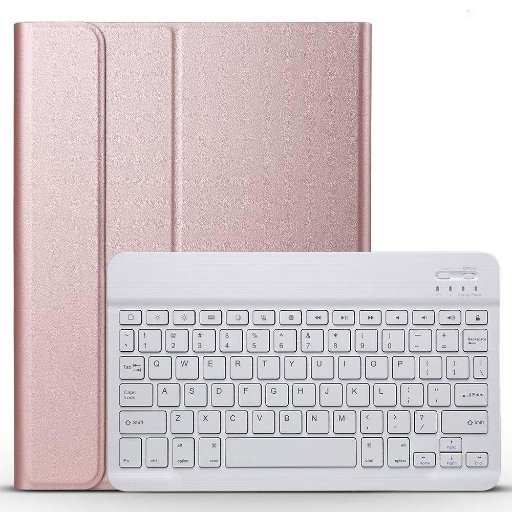 Bluetooth Keyboard & Leather Tablet Case For Ipad Pro 11 Detachable Brushed Texture Horizontal Flip Holder - Dark Blue
