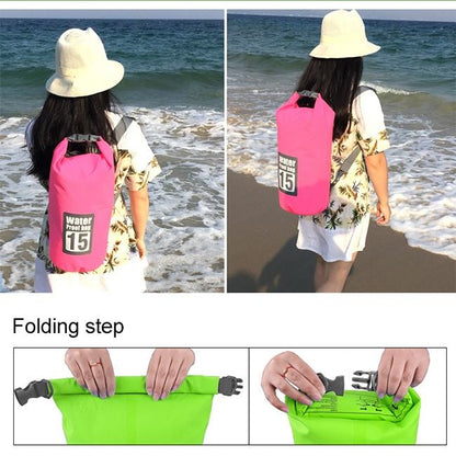 Waterproof Dual Shoulder Dry Bag 50L Capacity - Dark Blue
