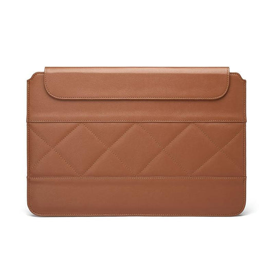 13-14 Inch Thin & Light Microfiber Leather Notebook Liner Bag for Computers - Brown