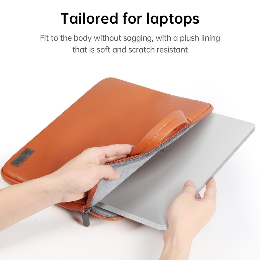 15 Inch Waterproof Pu Laptop Inner Bag - Rose Gold