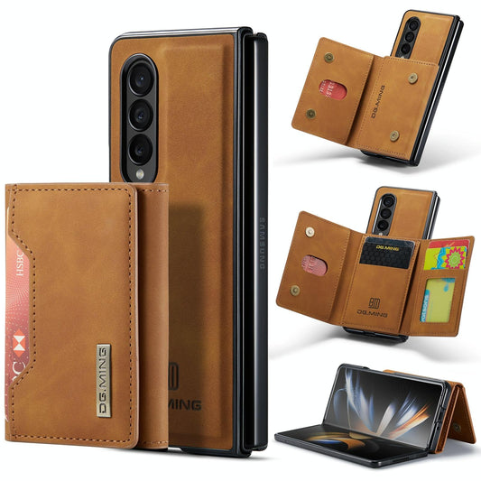 Multi-card Phone Case for Samsung Galaxy z Fold 4 - Fits Dg.ming M2 Series - Brown