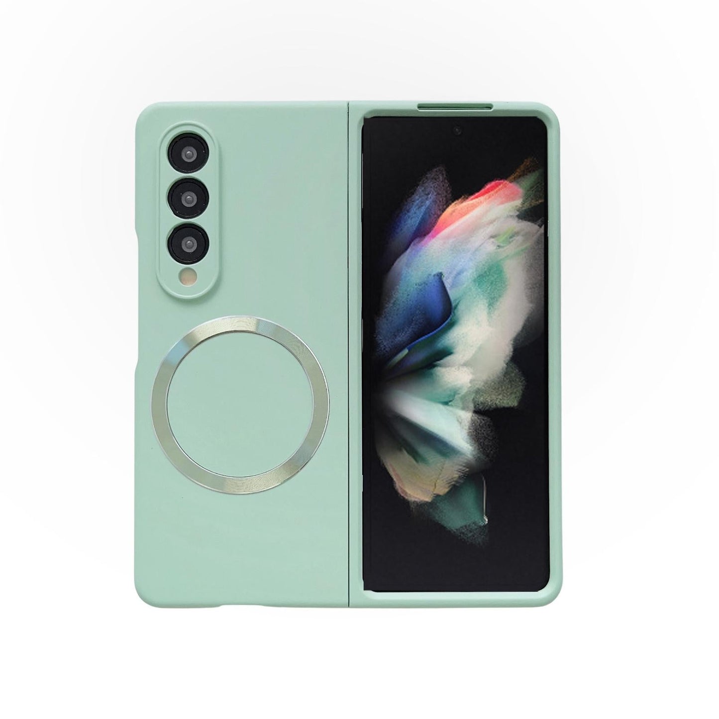 For Samsung Galaxy Z Fold4 5G Magnetic Skin Case - Magsafe - Blue