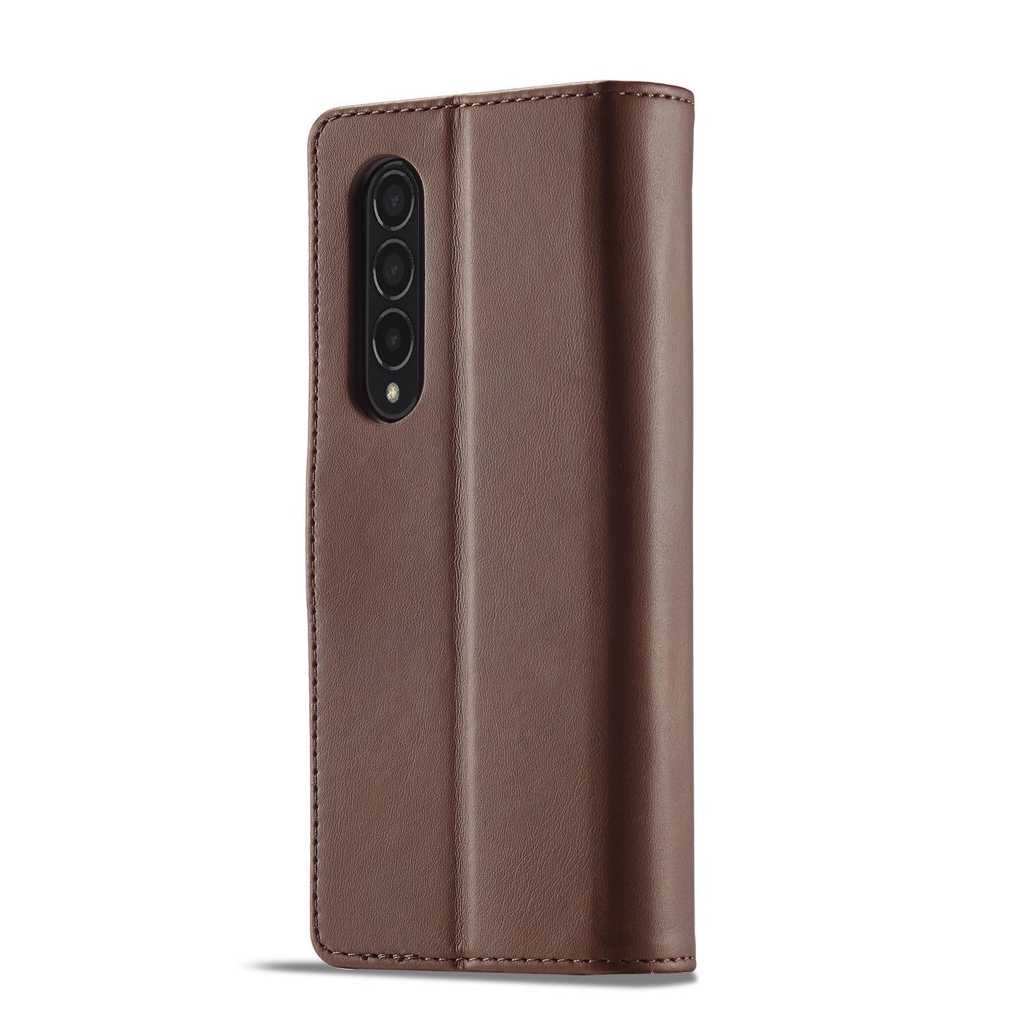 For Samsung Galaxy Z Fold4 5G Calf Leather Phone Case - Grey