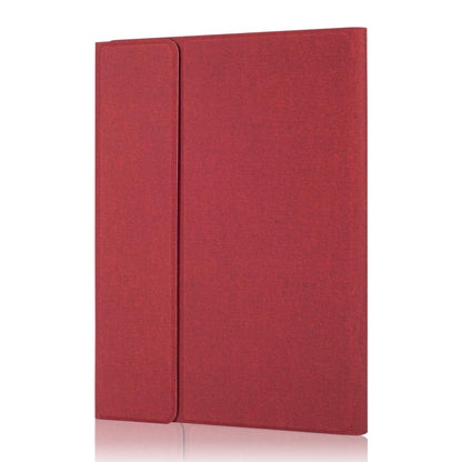 Bluetooth Keyboard Tablet Case For Ipad Pro 11 - Detachable Touch Leather Holder Pen Slot - Red