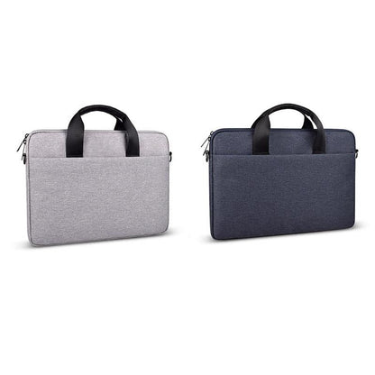 14.1-15.4 Inch Portable Laptop Bag with Single-shoulder Strap - Navy Cyan With Shoulder Strap