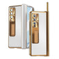 Shockproof Aluminum Double Hinge Case for Samsung Galaxy z Fold 4 - Silver Gold