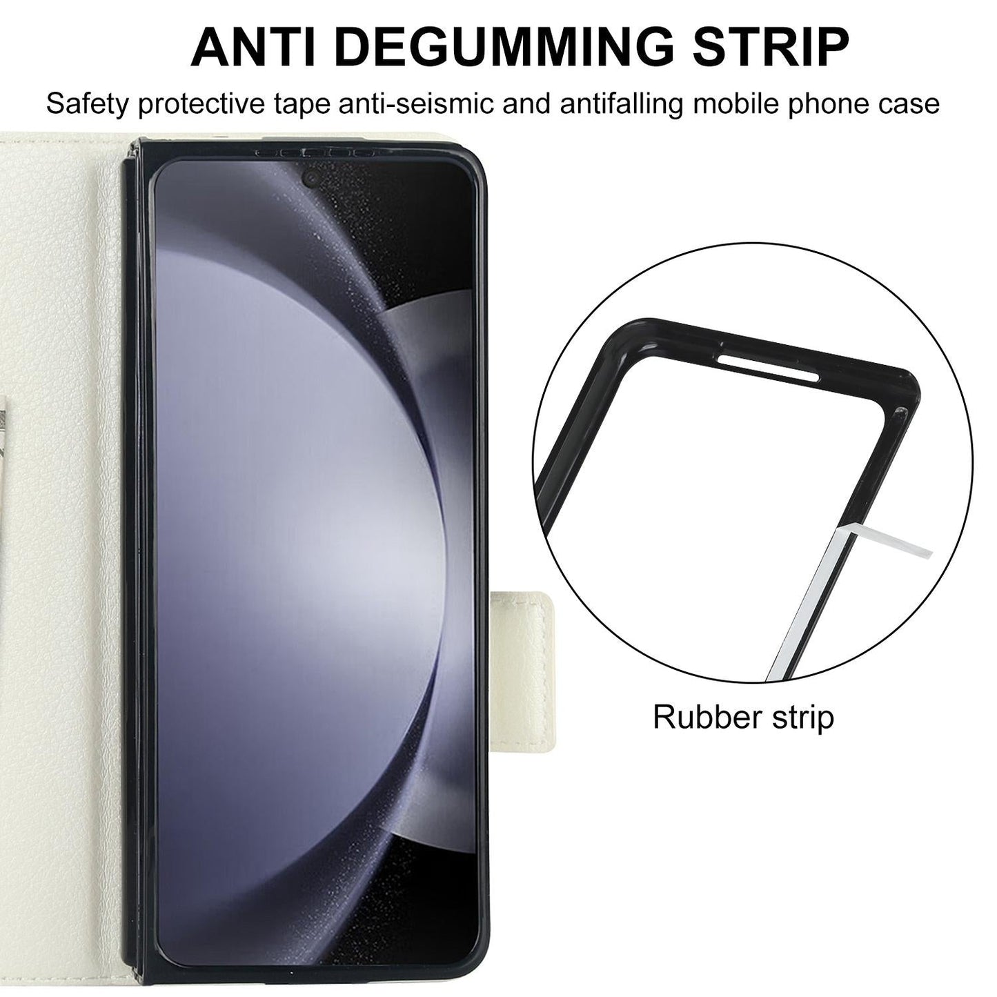 For Samsung Galaxy Z Fold4 5G Leather Phone Case With Pen Slot - Purple