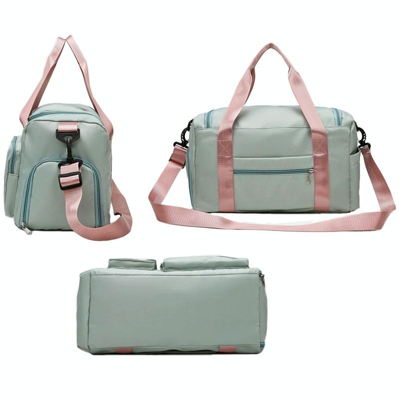 Waterproof Gym Bag For Travel - Size L - Gray Pink