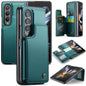 Leather Rfid Phone Case for Samsung Galaxy z Fold 4 5g - Blue Green